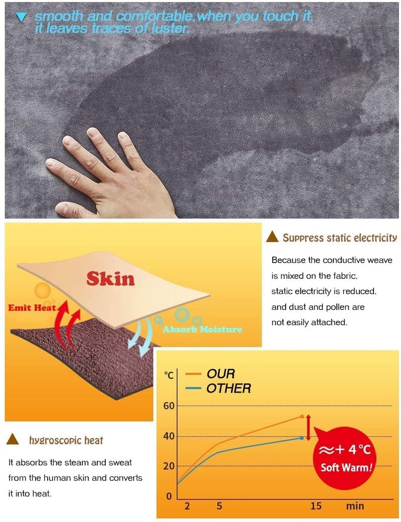 Nokolulu Velvet Queen Fitted Sheet Only- Ultra Soft Fuzzy Fleece Fitted Bottom Sheet - Plush Fluffy Cozy Flannel Sheet Queen Size - 18" Extra Deep Pocket (Light Grey, 60"x80") - Image 2